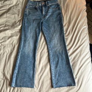 Express Stretch + Cropped Flare High Rise Jeans